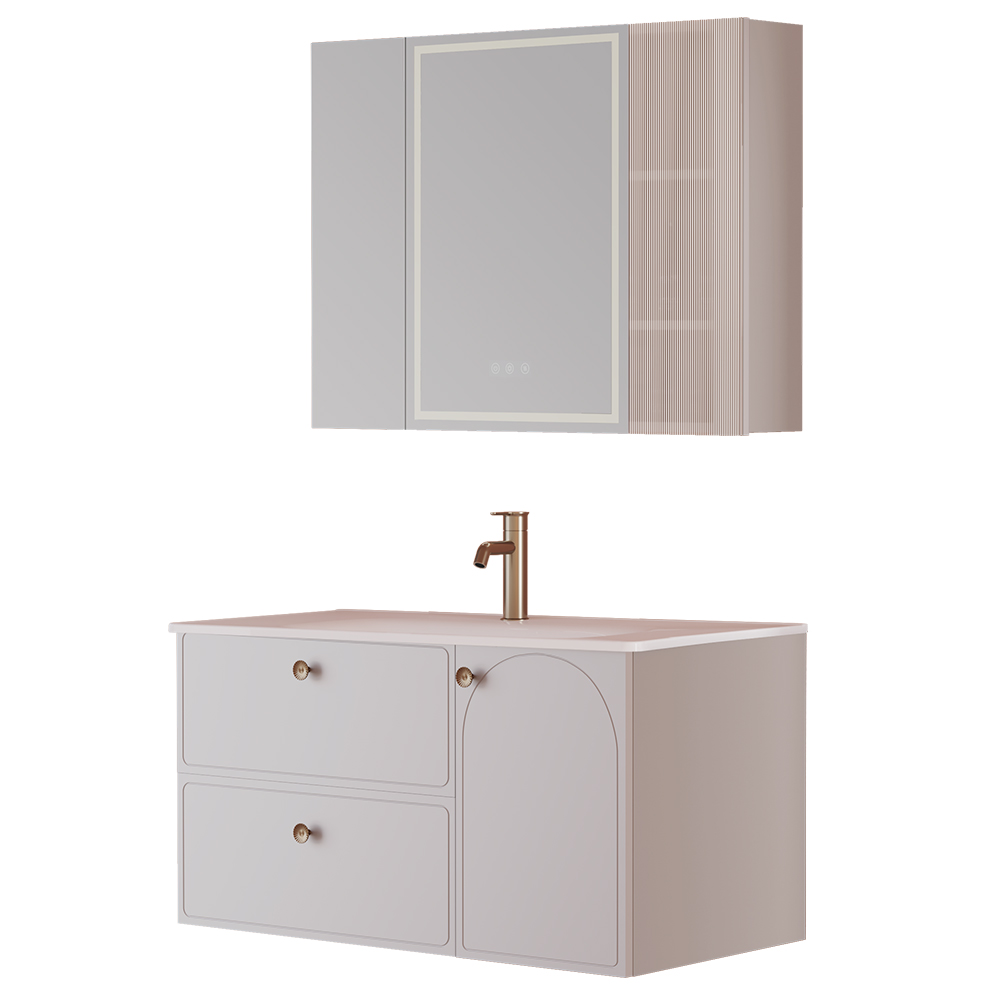 BC6301-100陶瓷盆款 生态实木黄色视频APP黄瓜视频柜