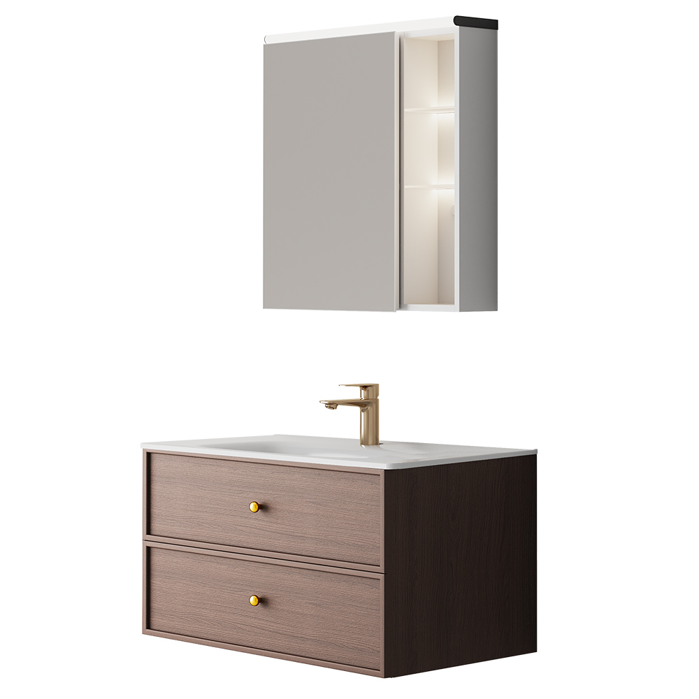 BC6302-080陶瓷盆款 生态实木黄色视频APP黄瓜视频柜