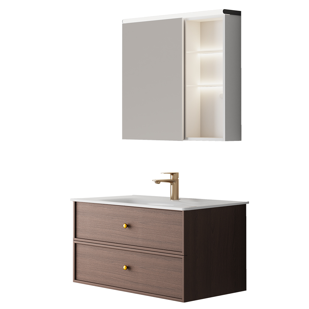 BC6302-090陶瓷盆款 生态实木黄色视频APP黄瓜视频柜