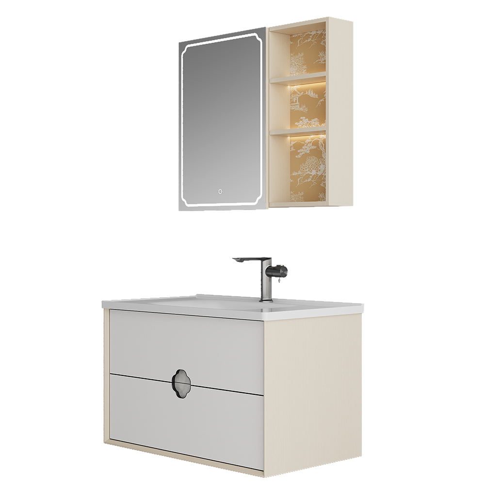 BC6303-090陶瓷盆款 生态实木黄色视频APP黄瓜视频柜