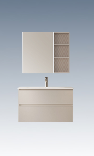 BC6550S-090C2陶瓷盆款 生态实木黄色视频APP黄瓜视频柜